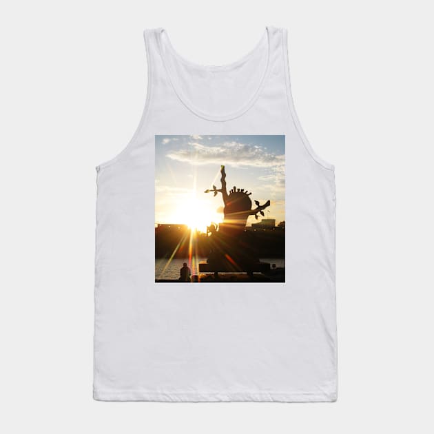 London, a Sculpture near London Eye. 2009 Tank Top by IgorPozdnyakov